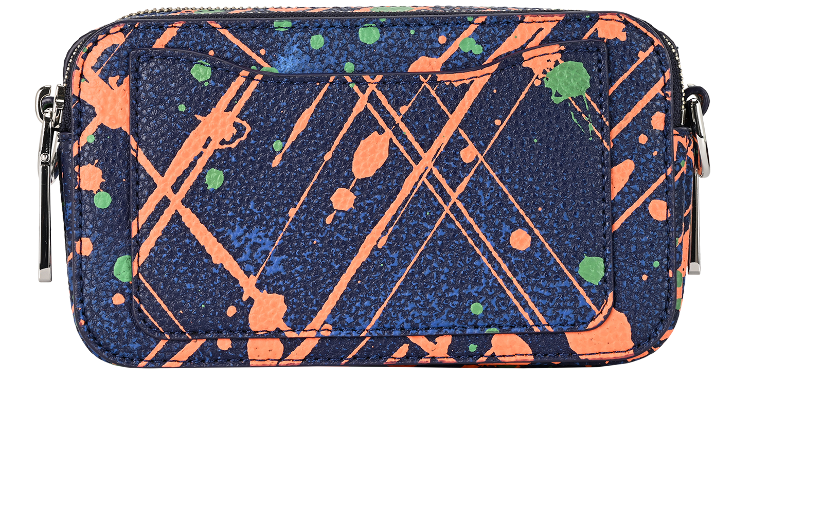 The Splatter Snapshot, &pound;150, Handbags, Blue/Orange, Leather, Back view